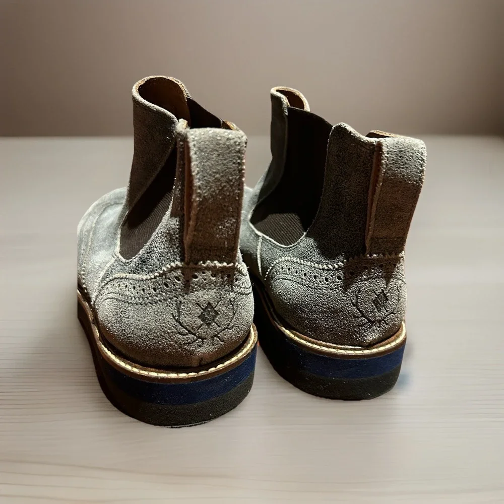 Martin Dingman Blue‎ Ridge Suede Chelsea Boots Size 9 Mens Wingtips